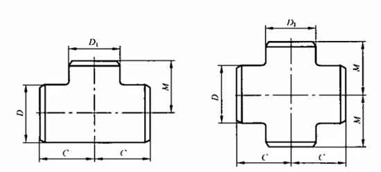 reducing aluminum tee cross