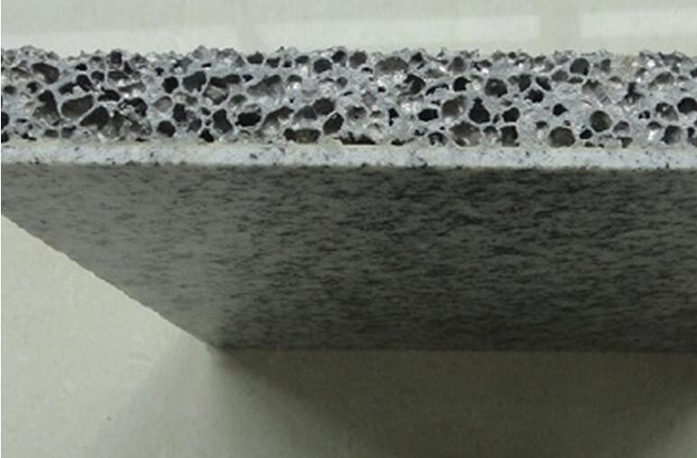 Foam aluminum sheet for construction