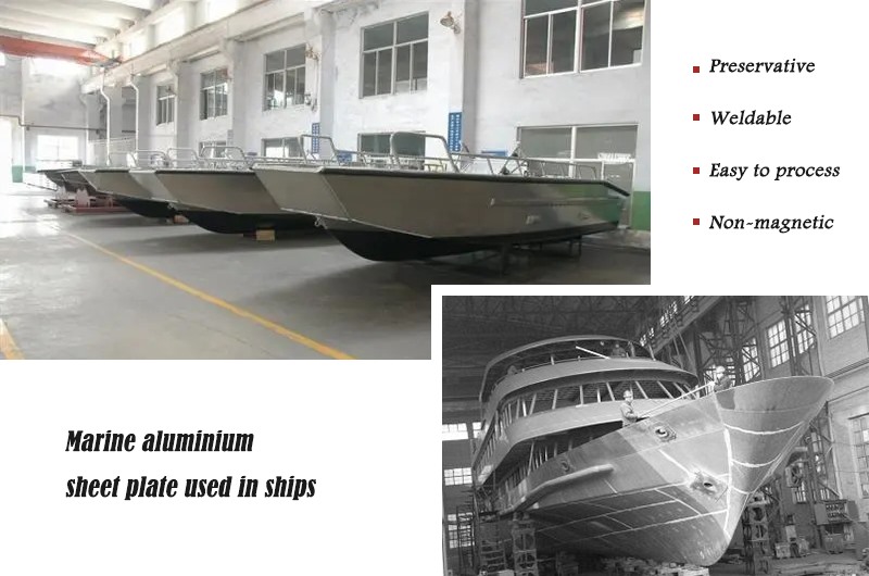 Marine aluminium sheet plate used in ships